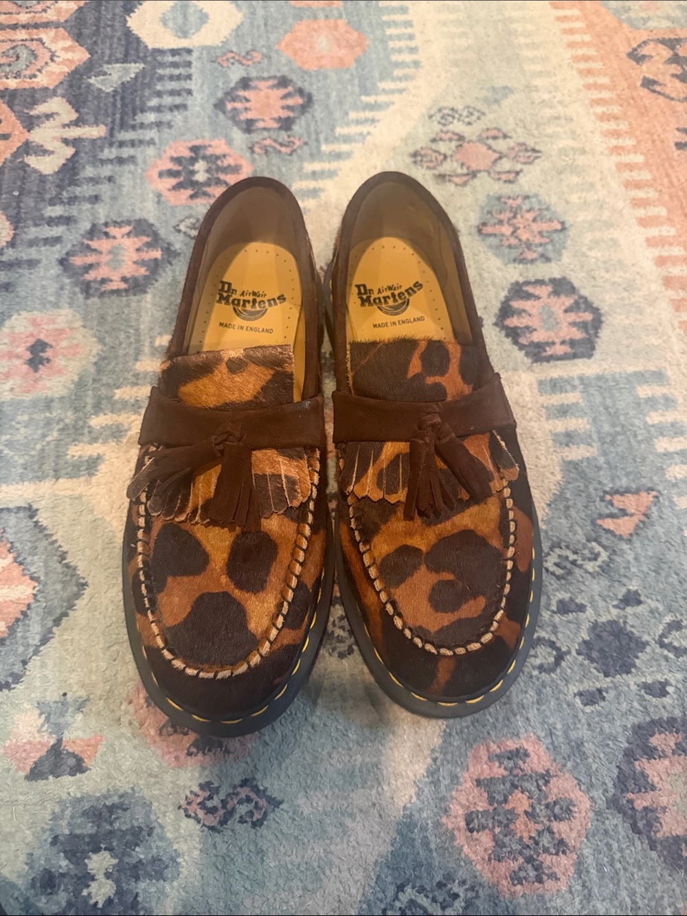 Dr. Martens Adrian Made in England "Hair On" Tassel Loafers